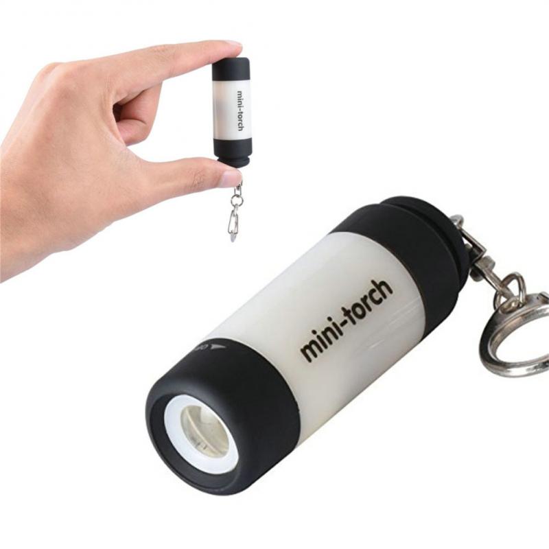 Карманный Мини-фонарик LED USB-перезаряжаемый Портативный Водонепроницаемый Белый Свет Брелок-фонарь Супер Маленький Фонарь С Батареей