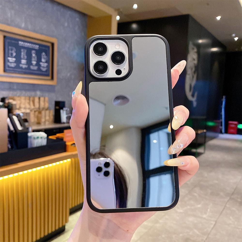 Зеркальный чехол для телефона iPhone17 зеркало для макияжа к фото Apple 16pm зеркало для макияжа фото
