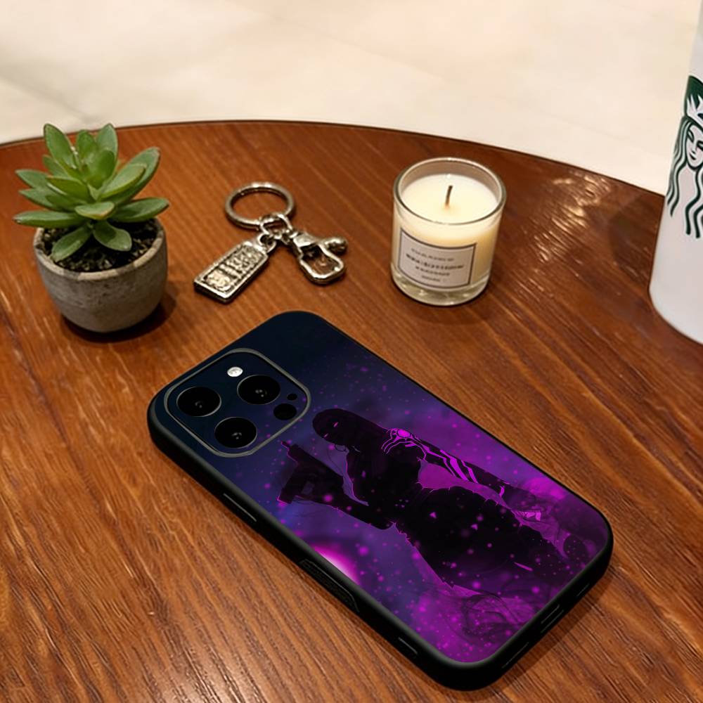 Чехол для телефона Reyna Valorant Мягкий Силиконовый черный Для IPhone 17 16 15 14 13 12 11 X XR Plus Pro Max Plus