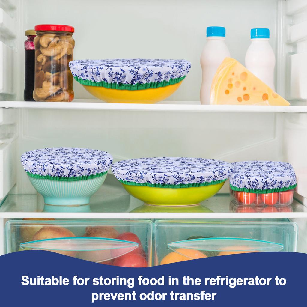 3 шт. чехлы для мисок из хлопчатобумажной ткани, кухонная эластичная пищевая пленка, сохраняющая свежесть, чехлы для мисок, контейнер для хранения, многоразовые