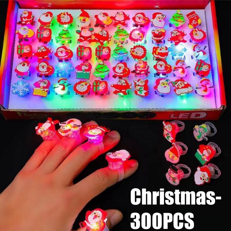 Halloween LED Ring Glowing Pumpkin Ghost Rings Kids Gift Party Decoration for Home Horror Props Supplies for Kids Adults