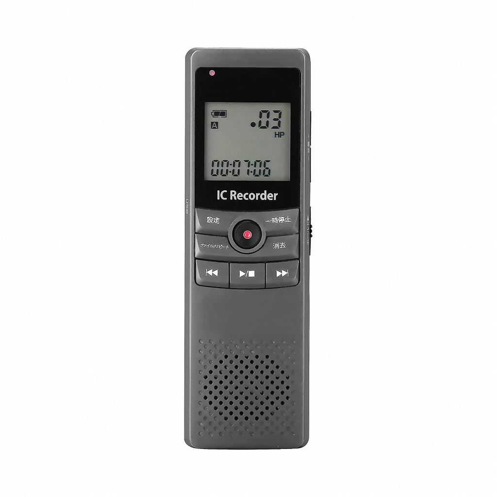 WINTECH Voice Recorder Gunmetal 4GB Battery Compatible VR-M41