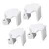 4pcs Boat Bumper Clips Nylon Pontoon Boat Bumper Hangers Cleats for 1 To 1.25 Inch Square Rails
