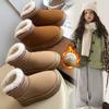 Korean Version of Fashion Children's Snow Boots Boys 2025 Autumn and Winter One-pedal Girls Versatile Casual Fluffy Short Boots Tide
