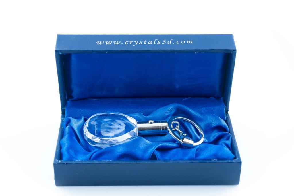 Afghan Hound, Tazi – Pendant with a photo of a dog, crystal key ring in a gift box | Art-Dog