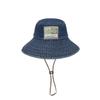 With Drawstring Women Denim Bucket Hat Windproof Western Cowboy Hats Hot Big Brim Sun Hat  Summer