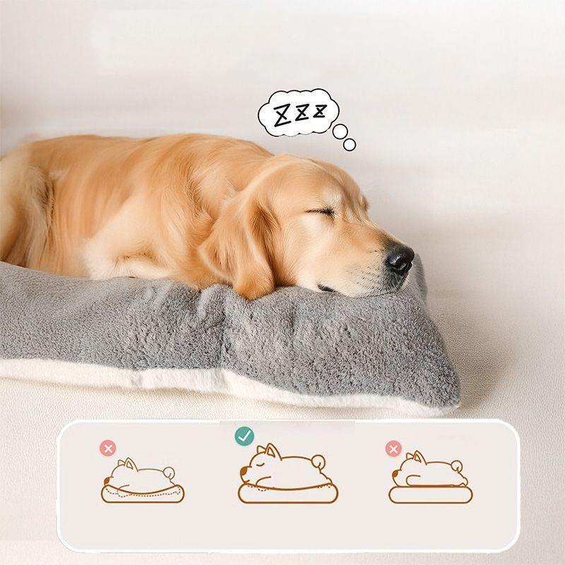 Pet Bed Winter Warm Fleece Pad Thickened Dog Mat Large Size Pet Bedding Soft Plush Cushion Non Slip Bottom Washable Pet Pad