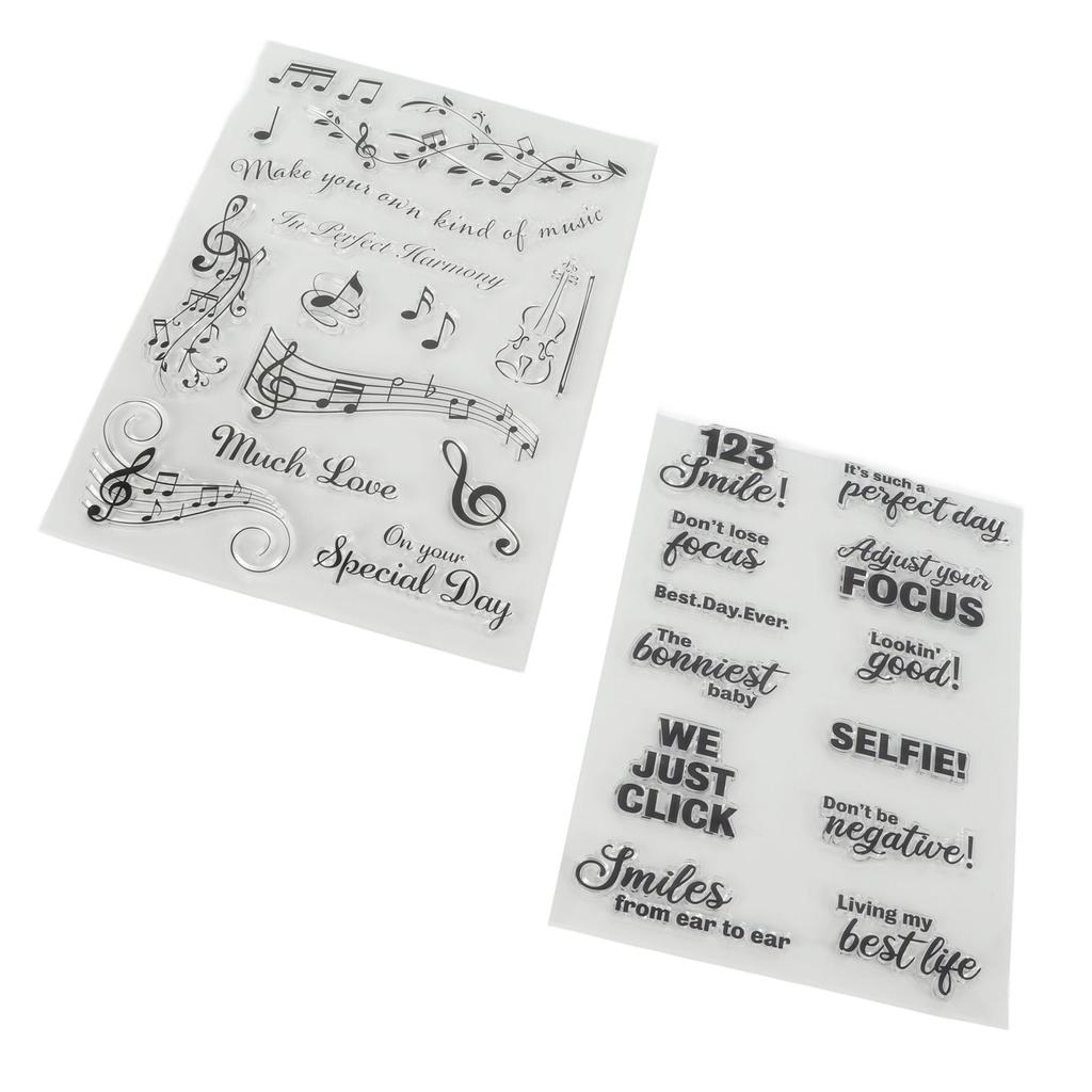 2 шт. Прозрачный штамп, моющийся, многоразовый, для ручного счета, альбом, поздравительная открытка, прозрачный штамп