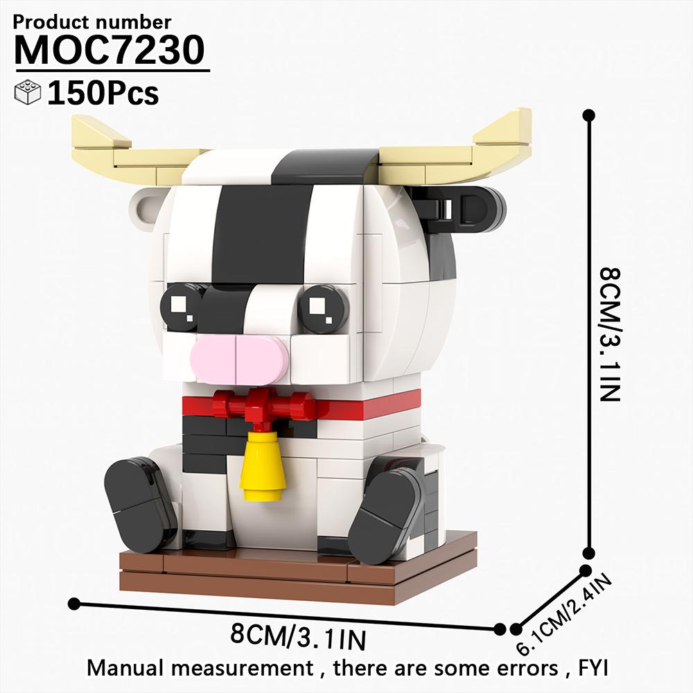 MOOXI Серия Животные MOC Кирпич Панда Тигр Кот Кирпичноголовый Ser Модель Взрослые Строительный блок Детские Образовательные Игрушки Для Детей Подарок
