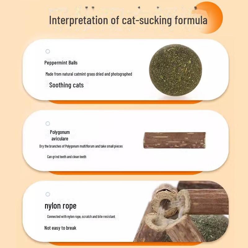 Catnip Ball & Teething Stick: Bite-Resistant, Self-Entertainment Toy for Kittens.