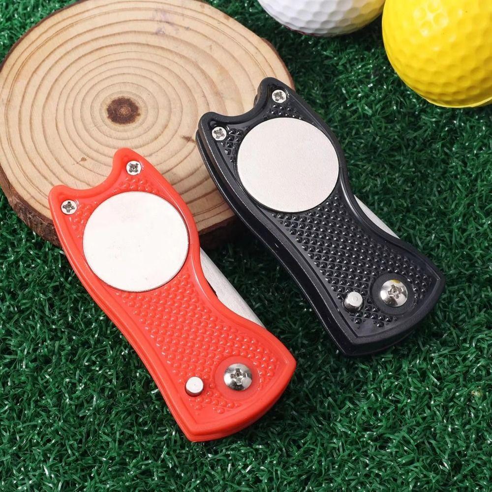 Magnetic Marker Golf Repair Tool Pop-up Button Golf Repair Fork Putting Green Fork Golf Equipment