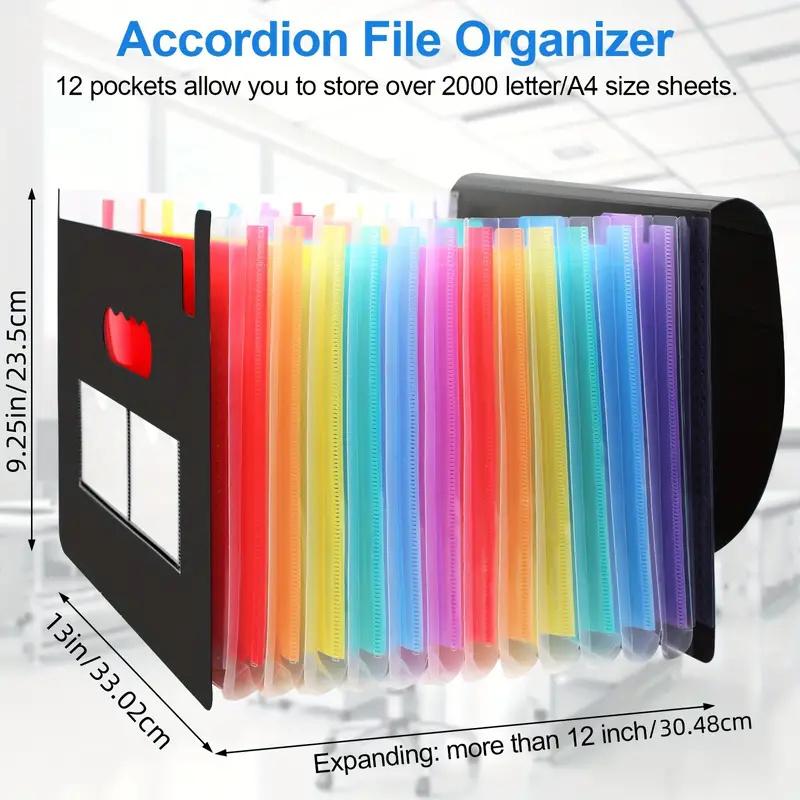 1 шт. 13 карманов сумка-гармошка портативная А4 расширяющаяся папка-органайзер Радужный ящик для хранения документов счетов квитанций