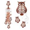 Metal vintage hanging wind chimes garden courtyard decorative bells bird pendants rust-proof iron wind chime hanging ornaments