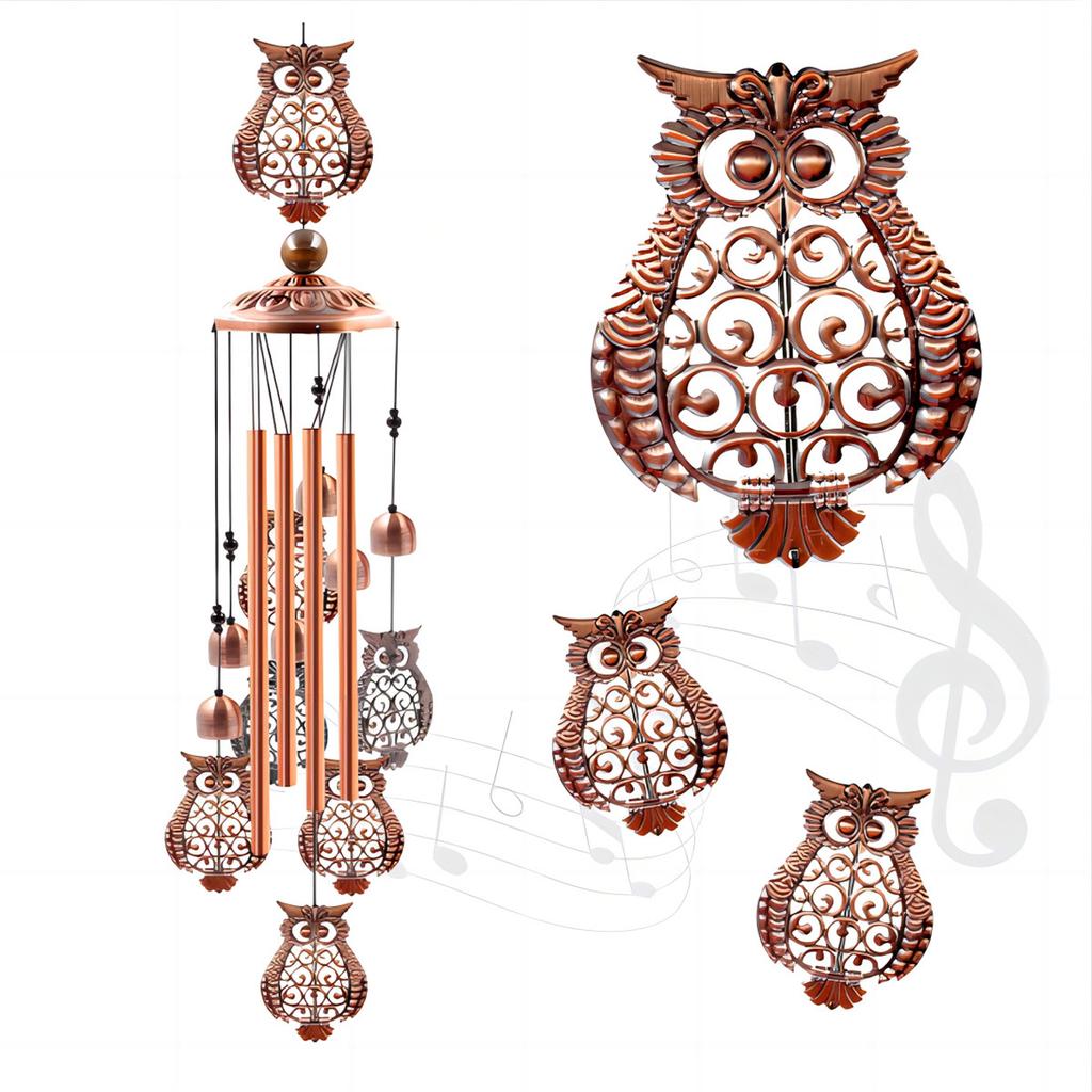 Metal vintage hanging wind chimes garden courtyard decorative bells bird pendants rust-proof iron wind chime hanging ornaments