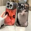 Смешные мемы с домашними кошками Мягкий чехол для телефона Для iPhone 15 16 17 Air 14 Pro Max 16E Plus 13 12 Mini Покрытие Защита от падения Fundas