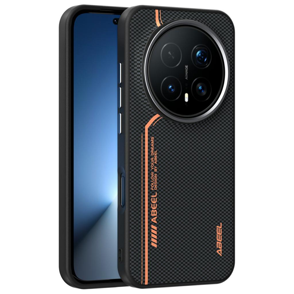 ABEEL Чехол для Honor Magic8 Pro 5G Магнитный с Микро-тиснением 6D Печать PC TPU Алюминиевый сплав Кожаная Крышка для Телефона