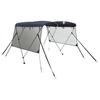 3 Bow Bimini Top with Mesh Side Panels 183 x (185 198) x 137 cm
