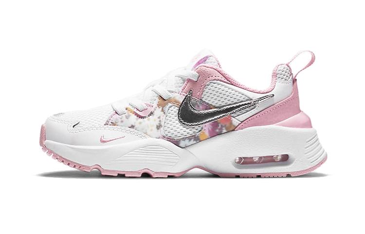 Nike Air Max Fusion SE Удобные Круглый носок Устойчивые к истиранию Дышащие Низкие Детские Lifestyle Обувь Розовый Белый CZ6584-100