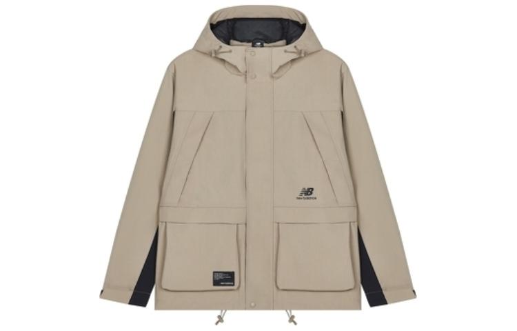 New Balance Jackets Men's Khaki Hooded Moderate Workwear AMJ23320-DRI