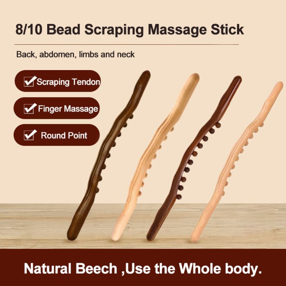 8/20/31 Beads Household Gua Sha Massage Stick  Lymphatic Drainage Tools