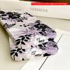 Elegant Purple & Black Floral Pattern Phone Case All inclusive film hard phone case, compatible with iPhone 18 Pro Max 17 16 15 14 13 12 11