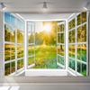 Imitation Window Flower Forest Landscape Painting Tapestry Wall Hanging Bohemian Style Psychedelic Mandala Home Decoration