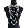 French Multi-Grown Small Beaded Vintage Collar Jewelry Imitation Pearl Necklace Femininity Baroque