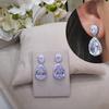 Huitan Big Water Drop Cubic Zirconia Dangle Earrings Womens for Demand Wedding Party Accessories Luxury Color Jewelry