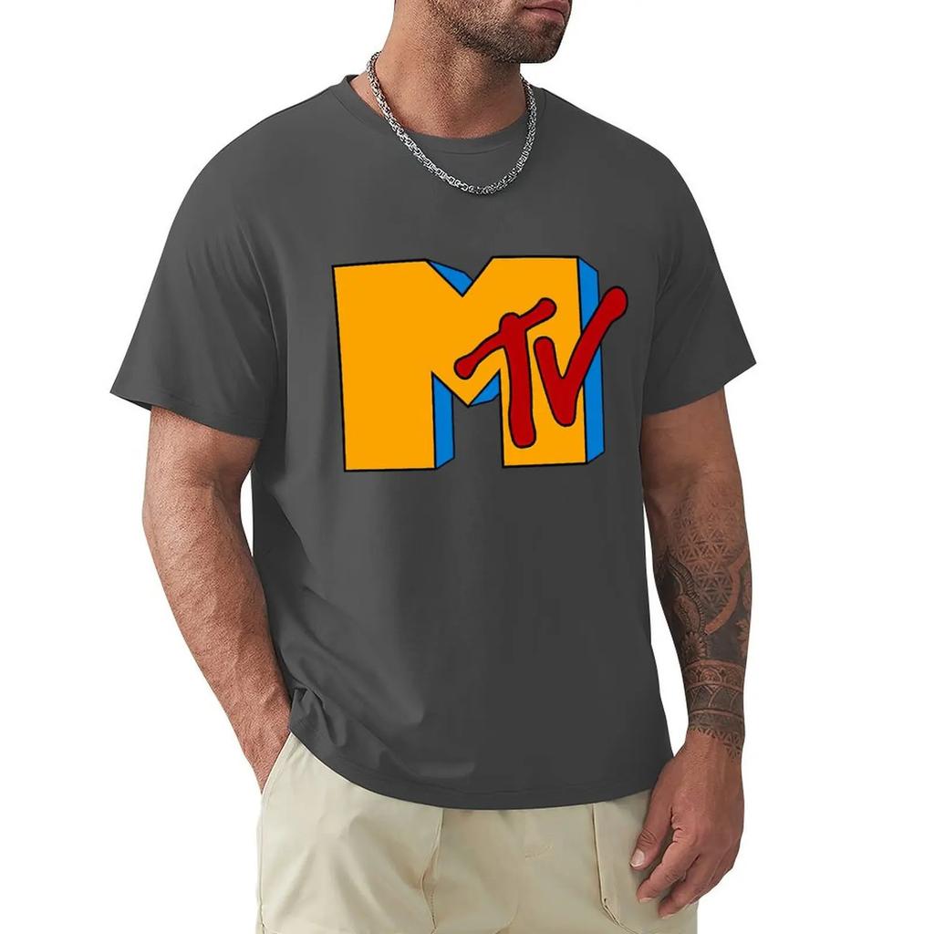 Винтажная футболка MTV Retro Rap Rock Music Футболка Harajuku с коротким рукавом Футболка с графикой из 100% хлопка