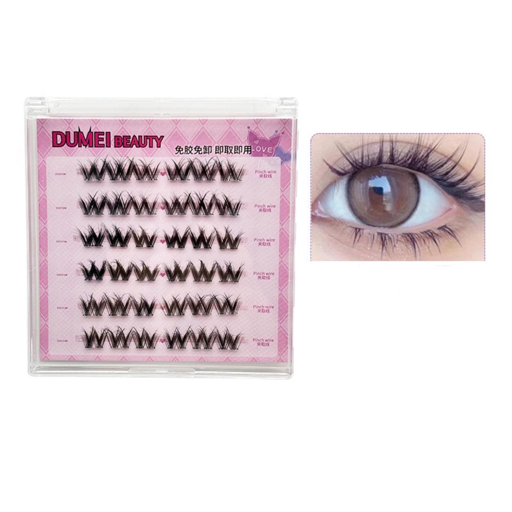 Makeup Adhesive False Eyelashes Sweet False Eyelash Clusters Glue Free Fake Lashes  Grafting Lashes