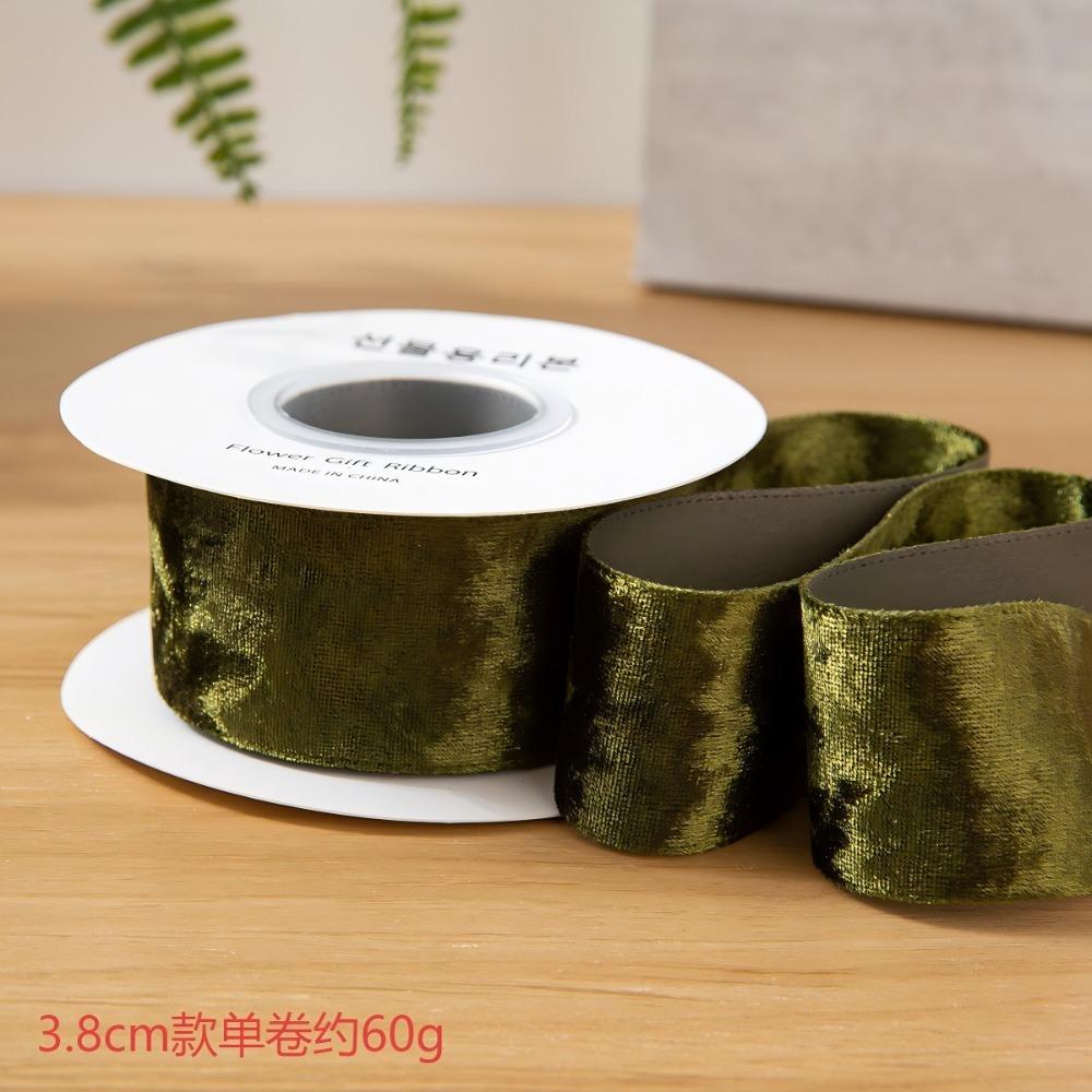 Crushed Velvet Velvet Wired Ribbon 3.8cm Width Gift Wrapping Ribbon Gift Wrapping Christmas Tree