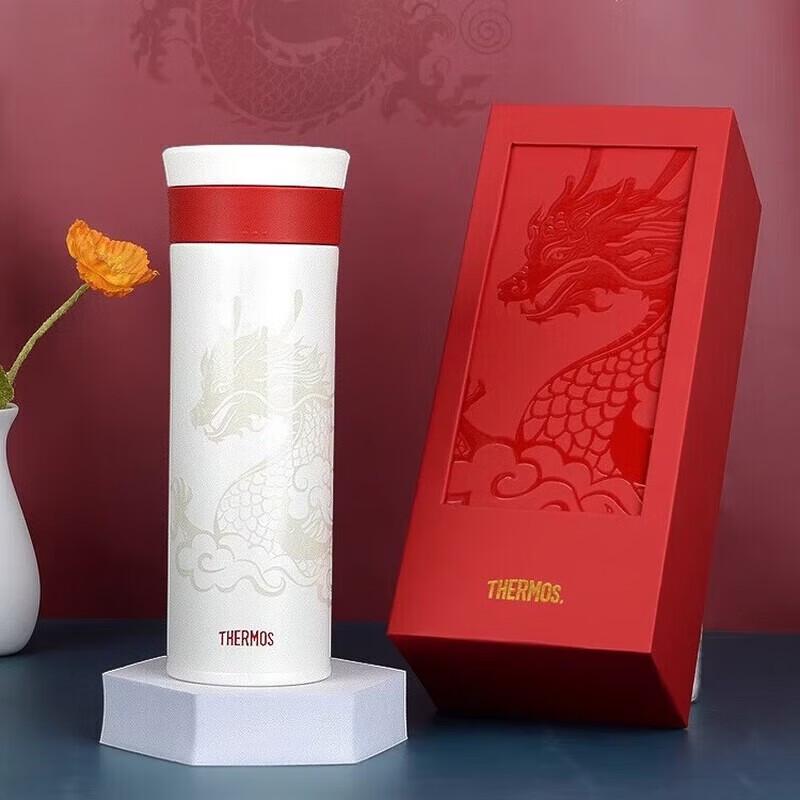 Thermos TCTC-550 Титановая вакуумная кружка для чая с рисунком дракона