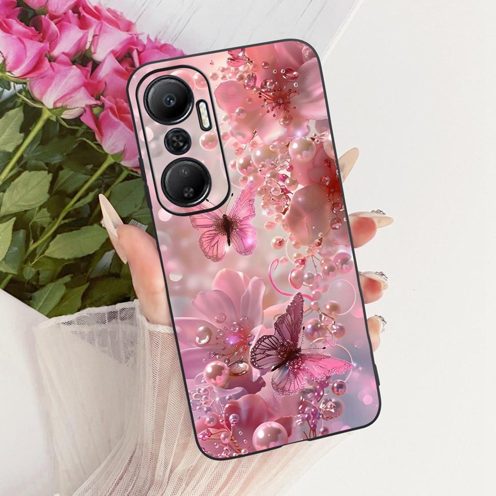Case For Infinix Hot 20 4G Cover Cute Cat Fashion Butterfly Painted Casing For Infinix X6826 X6826B X6826C