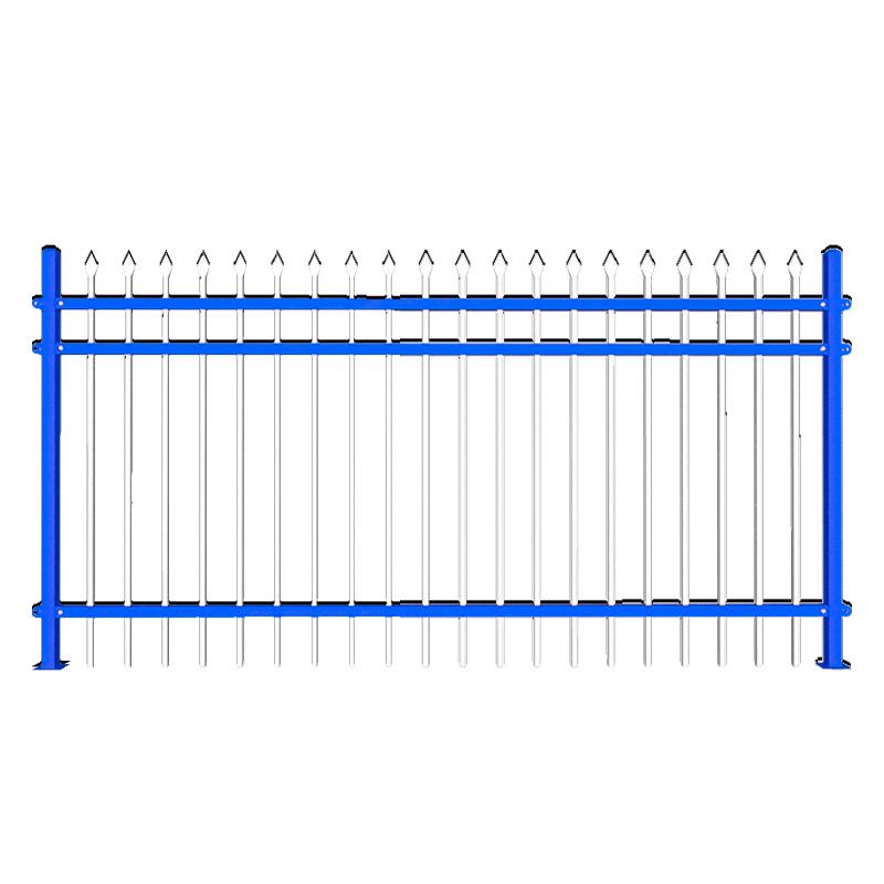 Zinc Steel Perimeter Fence: Outdoor Wrought Iron Railing for Schools, Communities, and Rural Courtyards