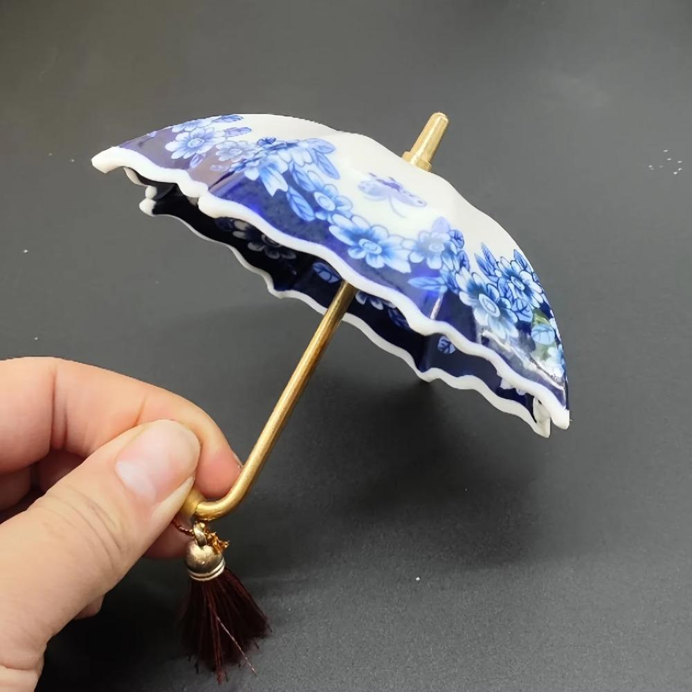 Ceramic Umbrella Tea Strainer Chinese Style Tea Filter Exquisite Tabletop Decoration Office