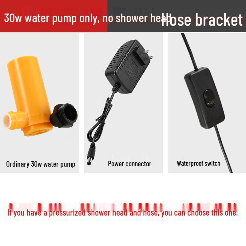 Портативная аккумуляторная электрическая душевая лейка для общежитий, аренды, улицы