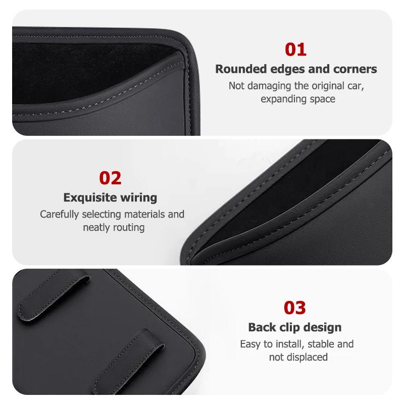 Leather Car Trash Bin Hanging Garbage Dust Case Storage Box For Citroen Grand Berlingo Jumper Celysee Xsara Picasso Aircross