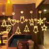 Christmas Tree Window Lights New Christmas LED Decoration Lights Santa Snowman Shape Party Hanging Decoration Window Light