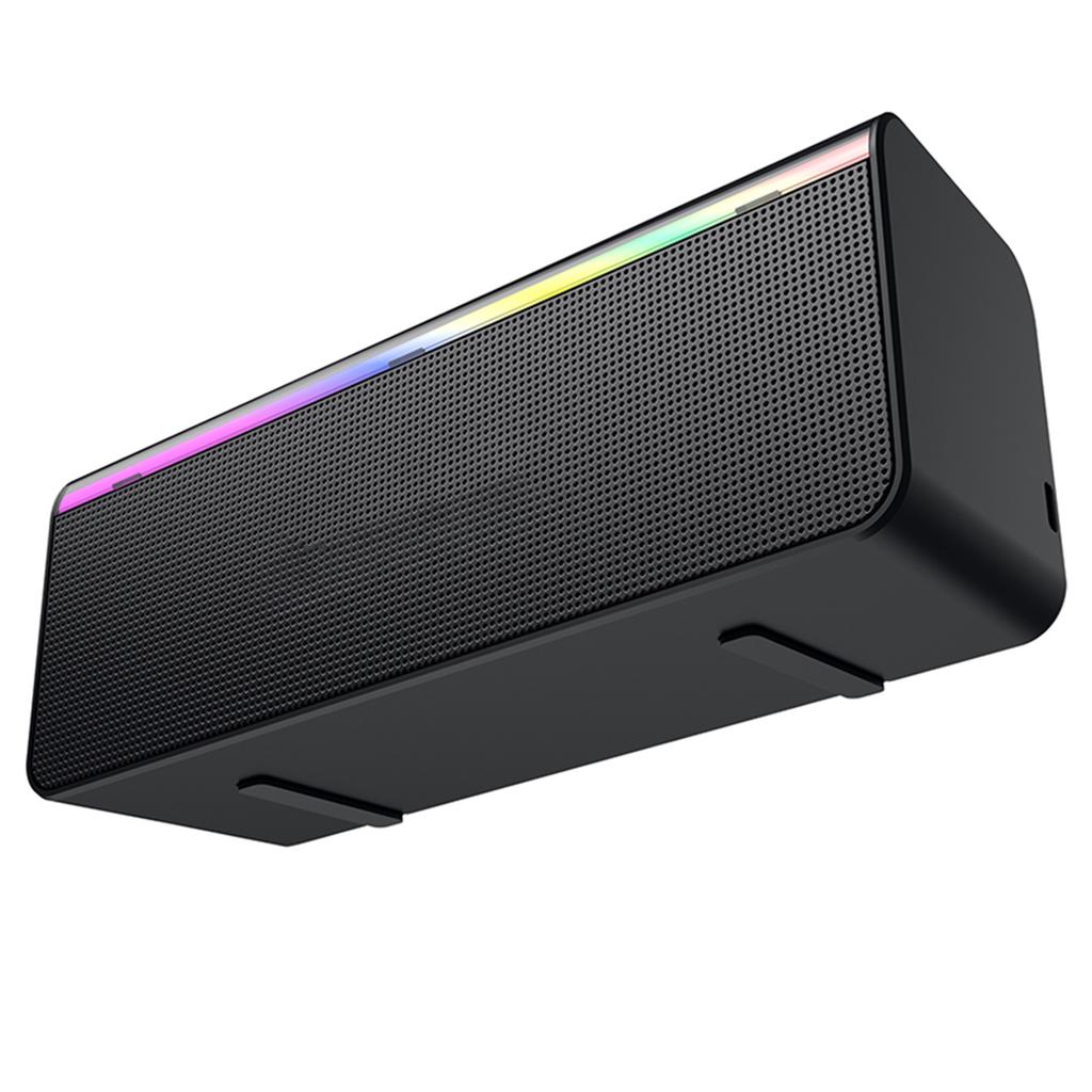 Портативная колонка 52 мм, двойные полнодиапазонные беспроводные колонки с RGB-подсветкой, Power Bass, черная