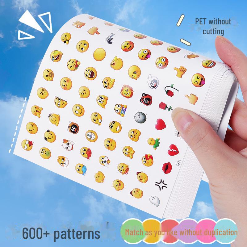 QQ Cartoon Emoji Stickers: Creative DIY Cute Expression Pack for Diary and Mood Decoration