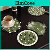 Factory Plant Flower Pattern Silicone Coaster Set With Non Slip Durable Heat Resistant For Home Kitchen Decor