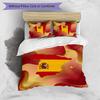 Spain football Printed Bedding 3 Piece Set Cozy Breathable Bed Cover Set as Housewarming Holiday Gift