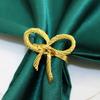 Bow Tie Napkin Rings Metal Table Decor Simple Elegant Design for Christmas Wedding Valentine's Day Party Dining Table Decor