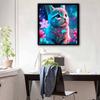 Новое поступление 5D DIY Полный круг Алмазная мозаика «Цветы и кошки» Вышивка Крестиком Декор для дома Подарок