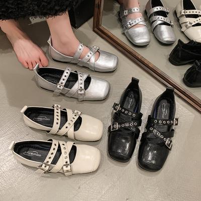 Модная обувь Женские балетки с мелким вырезом Осенние лоферы с острым носком Новые осенние леопардовые туфли в стиле ретро Zapatos De Mujer