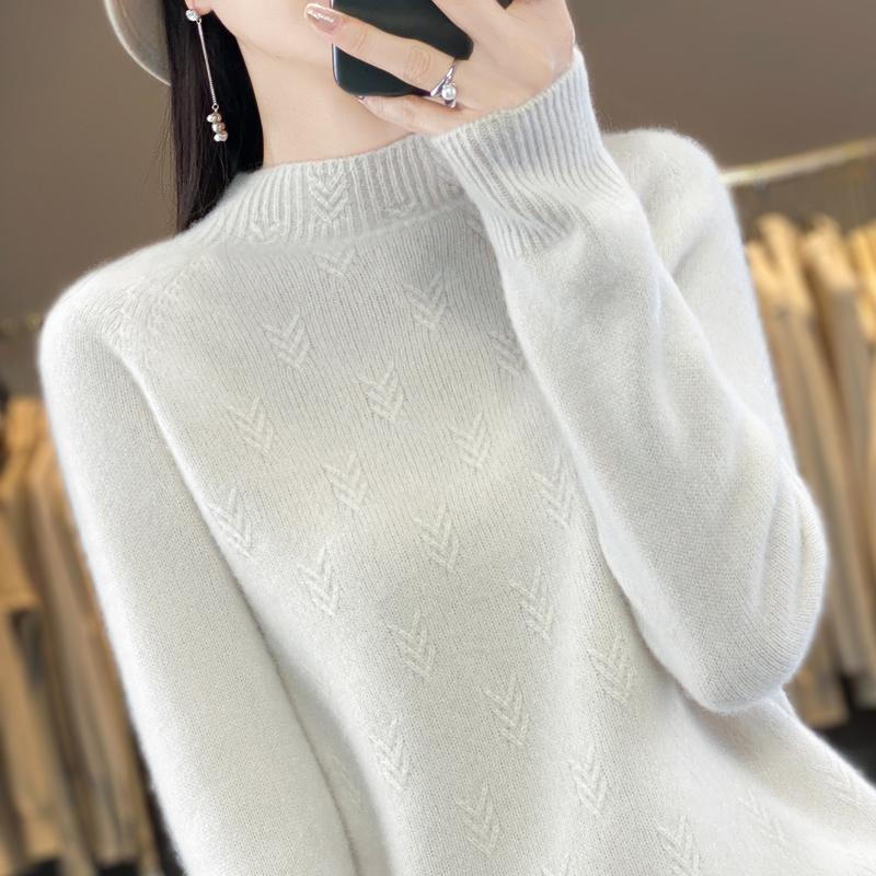 Женский кашемировый свитер Qinghe кашемир 30% кашемир 70% шерсть осенне-зимний пуловер теплый и модный