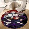 1pc Anime Jujutsu Kaisen Round Carpet  Office Chair Mat, AntiSlip Rug for Anime Lovers, Perfect Gift for Anime Fans, Suitable for Home Decor