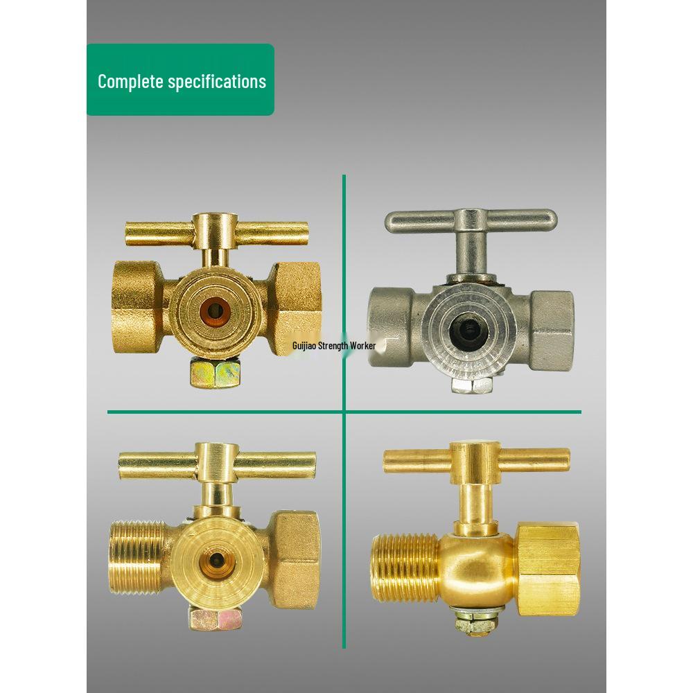 304 Stainless Steel High-Temp Plug Valve with Air Tank Pressure Gauge M20*1.5 for Steam Boiler