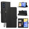 Leather Case For Samsung Galaxy A17/A26 5G/A16 5G/A16 4G 3D Rhombus Grid Imprinted Wallet Phone Cover with Lanyard