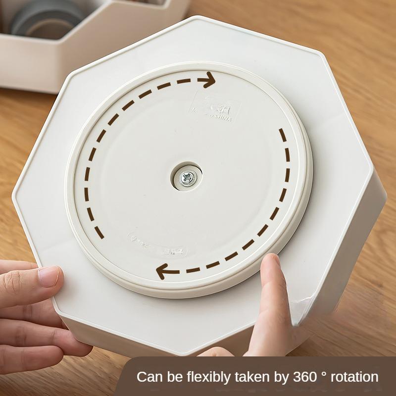 Large Capacity Rotatable Pen Holder Storage Box Rotating Desktop Stationery Multifunctional Office